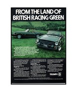 1975 Triumph TR6 Convertible Roadster Vintage Print Ad British Green Wal... - £8.42 GBP