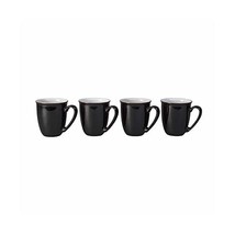 Denby Elements 4 Piece Coffee Beaker/Mug Set, Black  - $85.00