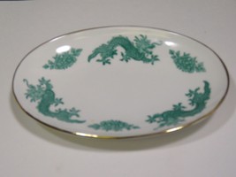 Hammersley for Bloomingdales Green Dragon Oval Dish Pin Tray Bone China ... - $47.52