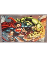 Incredible Hulk vs Superman Glossy Print 11 x 17 In Hard Plastic Sleeve - £19.65 GBP