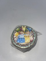 Mary Engelbreit Round Gift Trinket Box Party Girl Pooch &amp; Sweetheart - £4.67 GBP