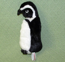 Aurora World Mini Flopsie 8&quot; Penguin B EAN Bag Stuffed Animal Black White Plush - £4.50 GBP
