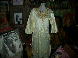 INDIAN SO EXQUISITE Eggshell Embroidered Tunic Size M - £18.69 GBP