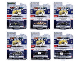 Hot Pursuit Set of 6 Police Cars Series 43 1/64 Diecast Cars Greenlight - £50.33 GBP