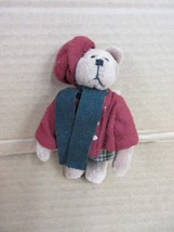 Nos Boyds Bears Tiny T. Jodibear 92000-11 Plush Bear Hat Scarf Coat B92 M - £17.76 GBP