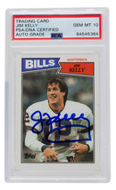 Jim Kelly Signed 1987 Topps #362 Rookie Bills Football Card PSA/DNA Auto Gem - £200.87 GBP
