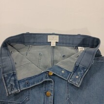 Caslon RN#58665 Women's Blue Cotton Blend Button-Front Denim Skirt Size 6 image 13