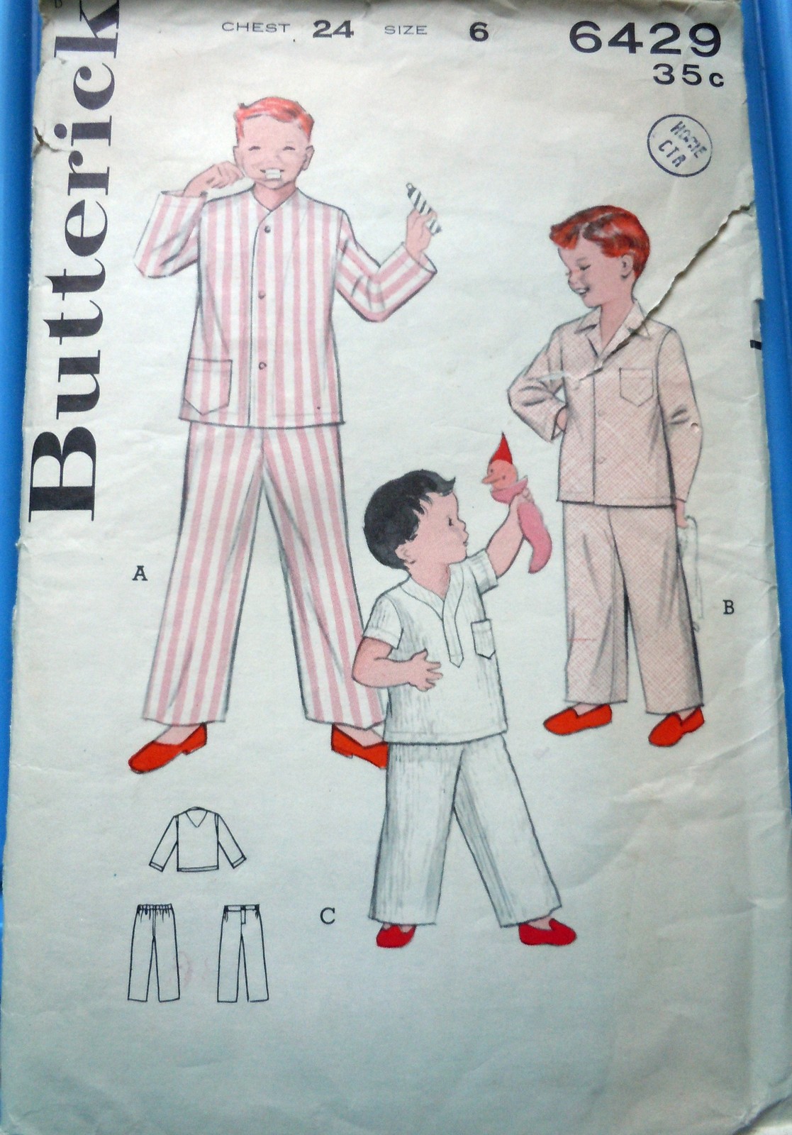 Butterick Boy’s Pajamas Size 6 #6429 - $5.99