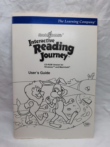 The Learning Company Readers Rabbit Interactive Reading Journey Users Guide - $17.81