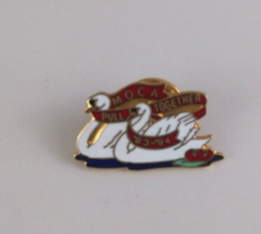 Vintage 93&#39;-94&#39; M.O.C.A. Pull Together Swans Lapel Hat Pin - £6.15 GBP