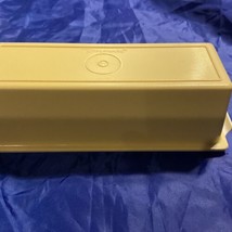 Vintage Tupperware Butter Dish Keeper 637 Harvest Gold Lid With 636 Almond Base - £7.13 GBP