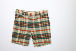 Vintage 50s Streetwear Mens 38 Distressed India Madras Plaid Chino Shorts AS IS - £46.68 GBP
