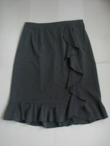 Vintage Anthony Richards Knee Length Ruffled Poly Blend Skirt Size 16 - £11.79 GBP