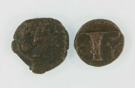 Antiguo Grecia 2-coin Juego 350 BC &amp; 250 Cyme Aeolis AE Amazonas Águila ... - $73.36