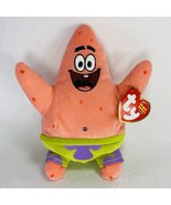 2004 Patrick Star Ty Beanie Babies Plush With Tags SpongeBob Nickelodeon - $285.37 MXN