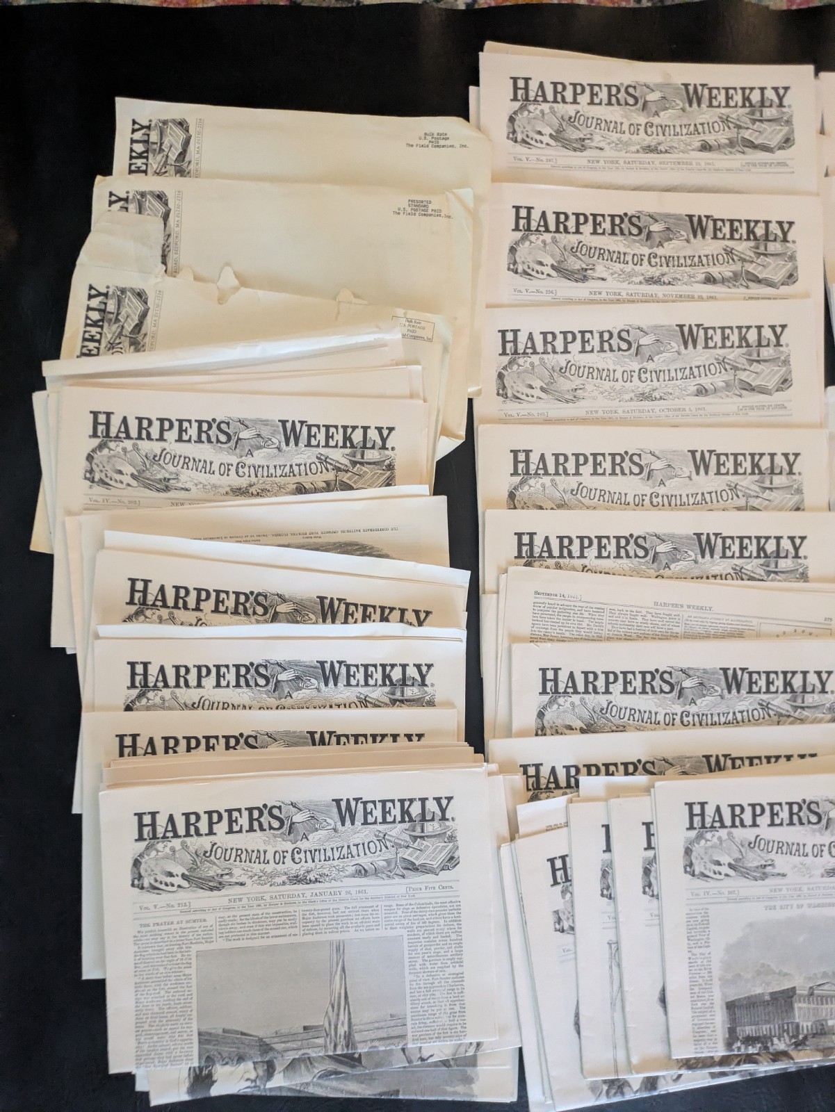 Lotto Di 51 Harper's Weekly Ristampe 1860 1861 Item image 2