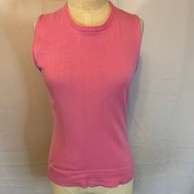 Lilly Pulitzer Pink Sleeveless Cotton Knit Tank Top Size Small Preppy Be... - $24.95