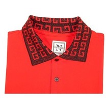 Men Sports Shirt DE-NIKO Short Sleeves Cotton Fashion Polo Shirt DBK109 Red image 7