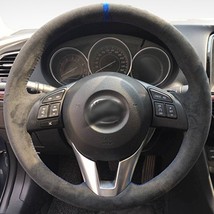Customized Car Steering Wheel Cover  Leather id For 3 Axela 6 Atenza 2 CX-3 CX3  - £55.20 GBP