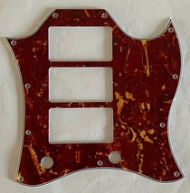 Guitar Pickguard For Gibson US SG Standard 3 Pickup Style,4 Ply Red Tortoise - £11.58 GBP