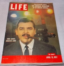 Life Magazine April 1957 Ernie Kovacs Audrey Hepburn Edouard Herriot Churchill - £6.25 GBP