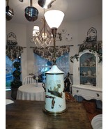 VTG Stiffel Torchiere Table Lamp w/Milk Glass Diffuser 37&quot; Tall Japanese... - $3,801.31 MXN