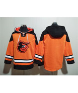 Men's Baltimore Orioles Blank Orange Ageless Must-Have Lace-Up Pullover Hoodie