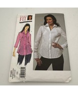 UNCUT Vogue V1165 Today&#39;s Fit by Sandra Betzina Pleated Blouse Pattern O... - $18.00