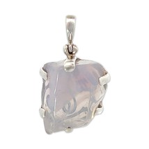 Moon Amethyst Crystal Pendant Necklace by Stones Desire - $160.55