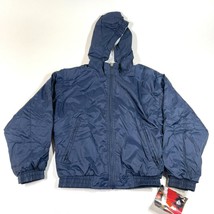 NEW Vintage Holloway Windbreaker Track Jacket Youth S Navy Blue Full Zip Hooded - £11.10 GBP