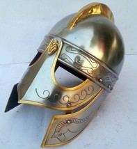 Medieval Viking Helmet Men&#39;s Viking Warrior Headwear Armor Costume Accessories - £78.30 GBP