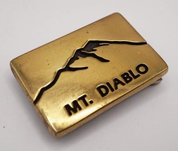 Belt Buckle Gold Tone Mt. Diablo California - £29.57 GBP