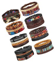 31 Pcs Braided Leather Bracelets for Men Women - €61,01 EUR