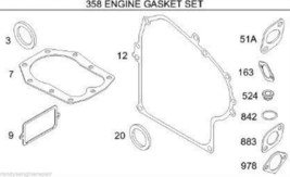 Gasket Overhaul Kit With Seals Briggs & Stratton 497070 - £47.07 GBP