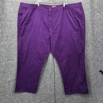 Woman Within Jeans Womens 36W Purple Lightweight Denim Natural Fit Capri NWOT - $18.32