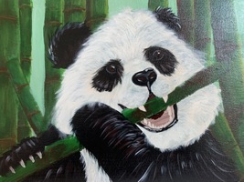 Panda acrylic Painting - Animal Painting - £51.51 GBP