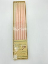 Vintage Williamsburg Soap &amp; Candle Co Handcrafted Burgess Pink Slim Tapers Six - £19.69 GBP