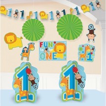 One Wild Boy 1st Birthday Room Decorating Kit Fun To Be One 10 Piece New - £6.15 GBP