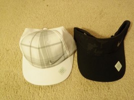 NWT Nike 517998 Short-bill Golf Cap Plaid White and Black Nike Golf Visor 51800 - £23.58 GBP