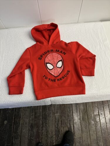 Boys Size 5 Marvel Spiderman Hoodie Red And Black - $4.99