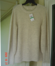 New Michael Kors Beige Women Wool Blend Long Tunic Sweater Size L $128 - £43.14 GBP