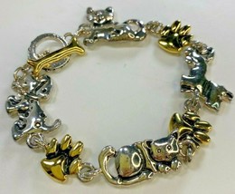 Furry Friends Bracelet 7.5&quot; Toggle Gold/Silver Tone Premier Designs Box - $42.08