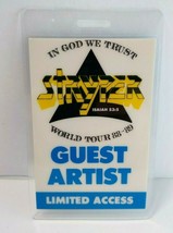 Stryper In God We Trust Backstage Pass Original 1989 Hard Rock Music World Tour - £18.03 GBP