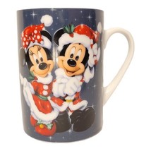 Disney Mickey &amp; Minnie Mouse Mr. &amp; Mrs. Santa Claus Christmas Coffee Cup Mug Euc - £10.38 GBP