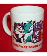Vintage IAMS CAT FOODS Good For Life COFFEE Tea MUG CUP Multi Color Kittens - $235.97 MXN