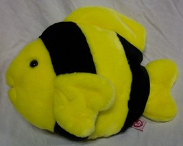 TY Beanie Buddy BUBBLES THE YELLOW AND BLACK FISH 11&quot; Plush STUFFED ANIMAL - £15.55 GBP
