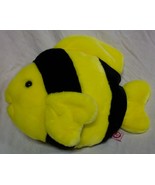 TY Beanie Buddy BUBBLES THE YELLOW AND BLACK FISH 11&quot; Plush STUFFED ANIMAL - £15.56 GBP
