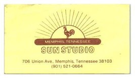 Soleil Studios Memphis Tennessee Elvis Presley Johnny Cash Ticket Stub 1992 - £35.56 GBP