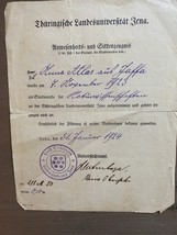 Germany Jena University Student Card From Palestine 1924 - €25,69 EUR