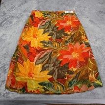 Erika Brooke Skirt Womens 18 Floral Print Lightweight Casual A-Line Side... - $25.72